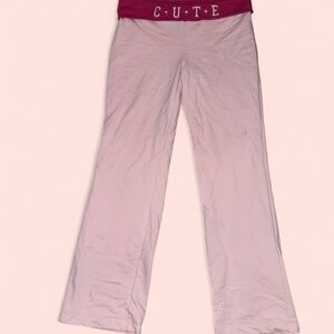 Pink Lounge Fold over Y2K Pants 725 originals